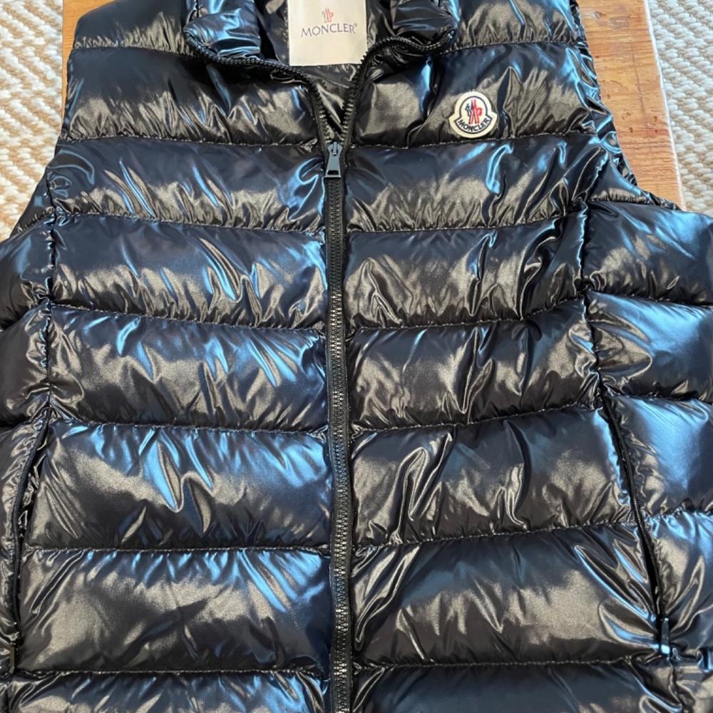 MONCLER Ghany Quilted Shell Down Gilet in Black